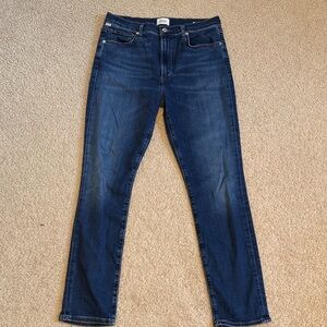Citizens Of Humanity Dark Blue Straight Leg Jeans